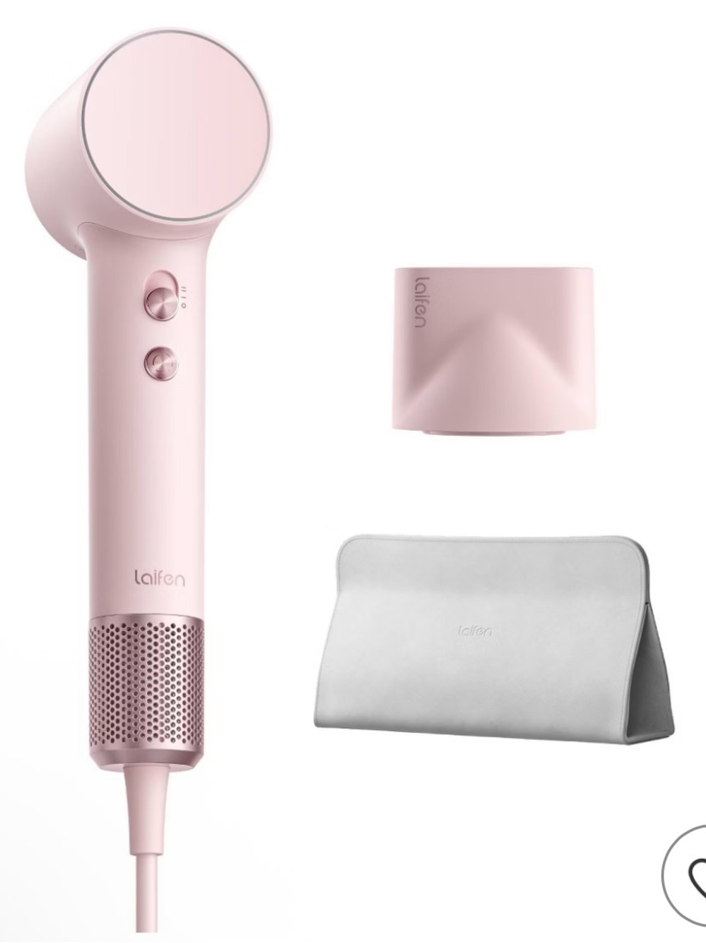 Laifen Mini High-Speed Hair Dryer Ionic + Bag + 1 Magnetic Nozzle